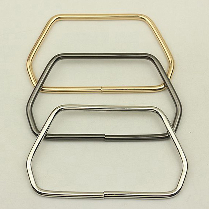 Luxury Bags With Silver Hardware - Poignée métallique trapézoïdale hexagonale de 11.7CM