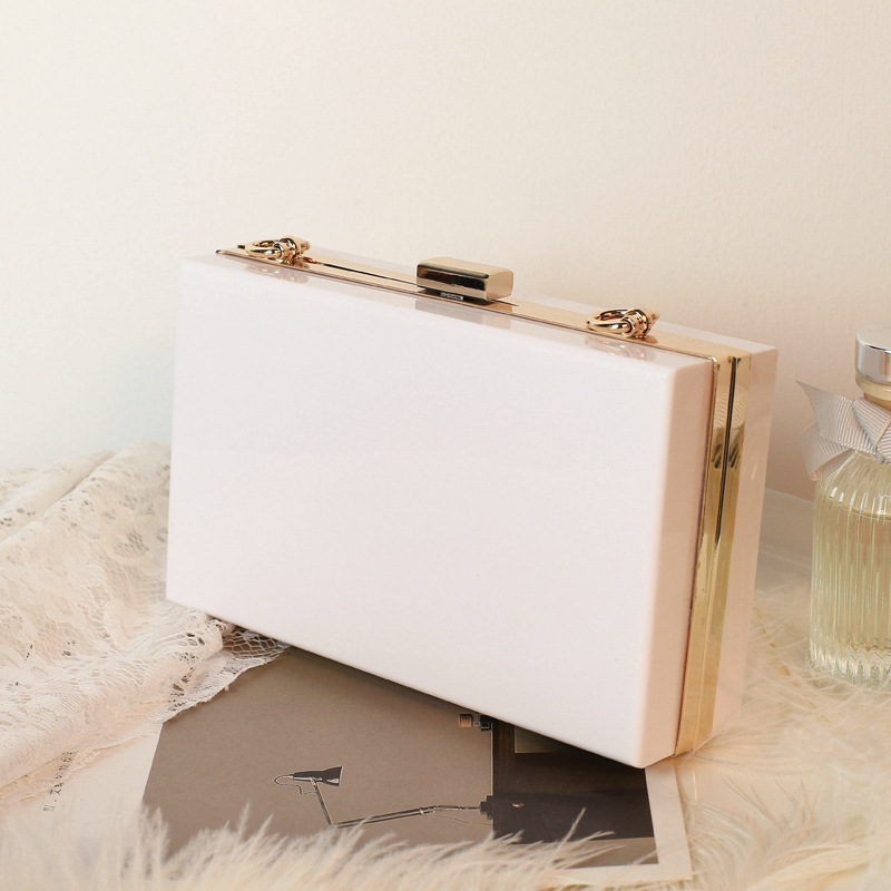 Luxury Bags Wholesale - Petit sac à main carré blanc,