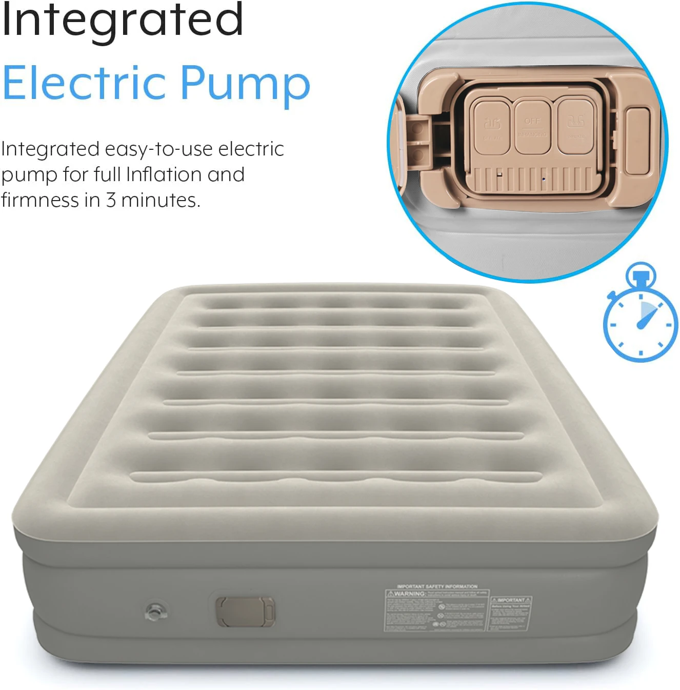 Luxury Bags Direct - Matelas Gonflable Automatique de Luxe Double