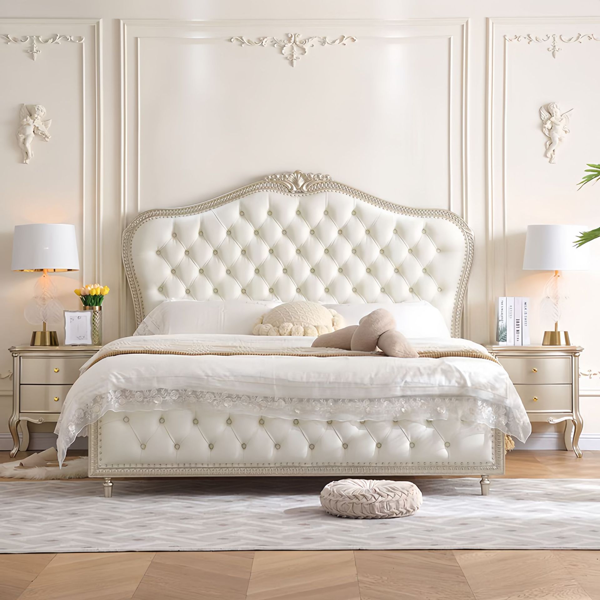 Luxury Bags Direct - Lit double 1,8 m en bois