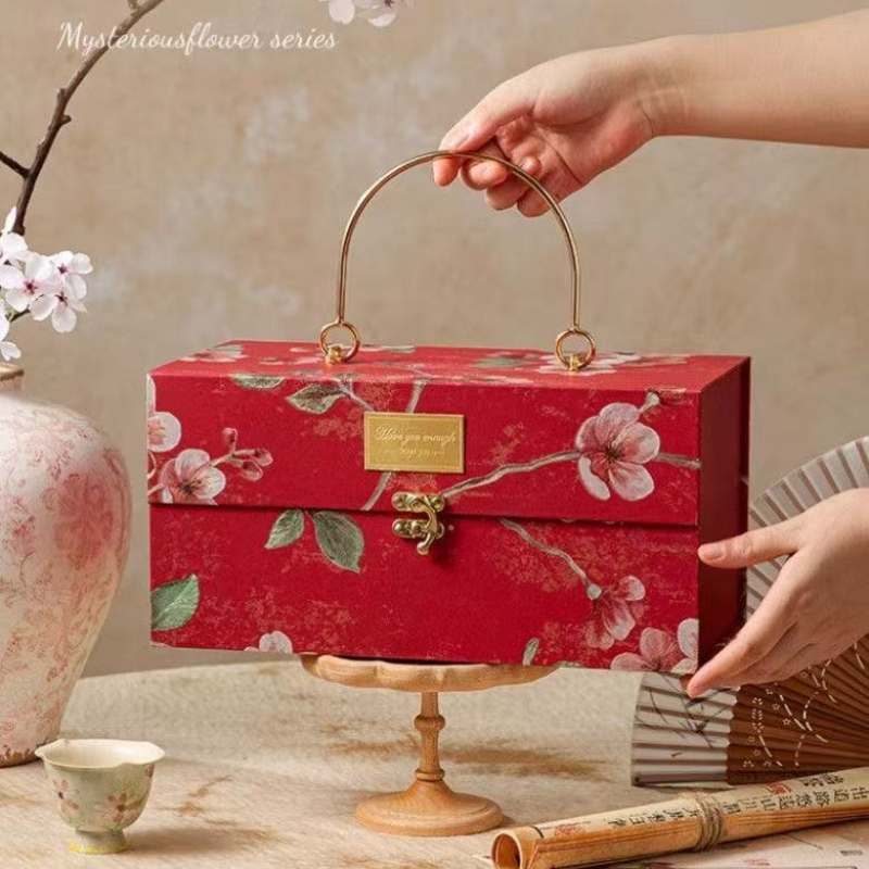 Luxury Bags For School - Boîte-cadeau portative en métal multicolore épais,
