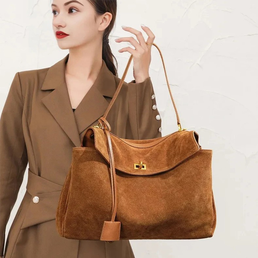 Sac à main en daim et cuir vér - Luxury Bags Reseller avis et prix