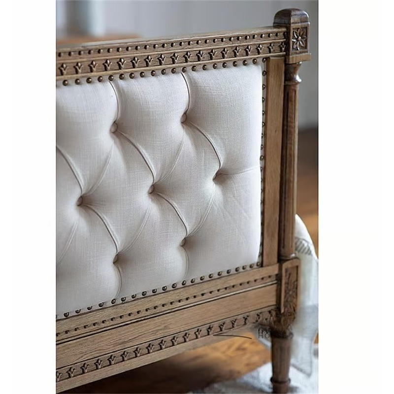 Lit double en bois massif rétr - Luxury Bags Direct avis et prix