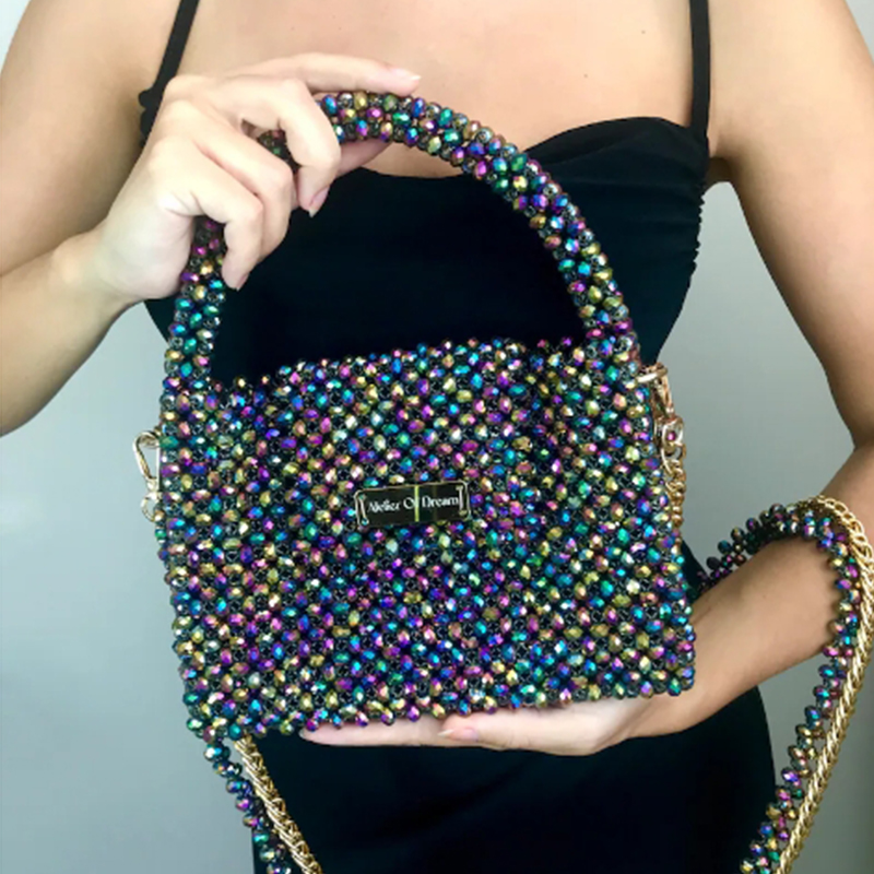 Sac à main perlé en cristal co - Luxury Bags Wholesale avis et prix